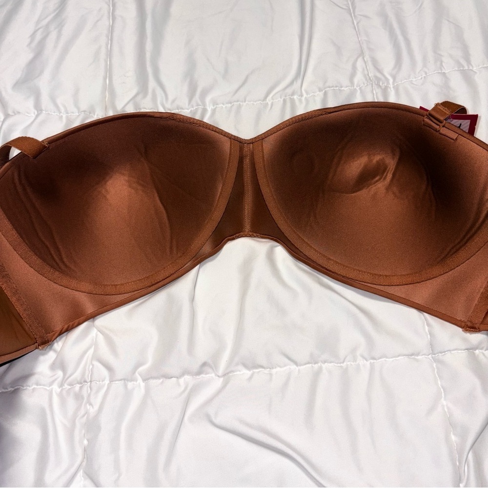 Maidenform SE0015 Balconette Strapless Convertible Bra Lined WF 40DD tan New - Picture 5 of 5
